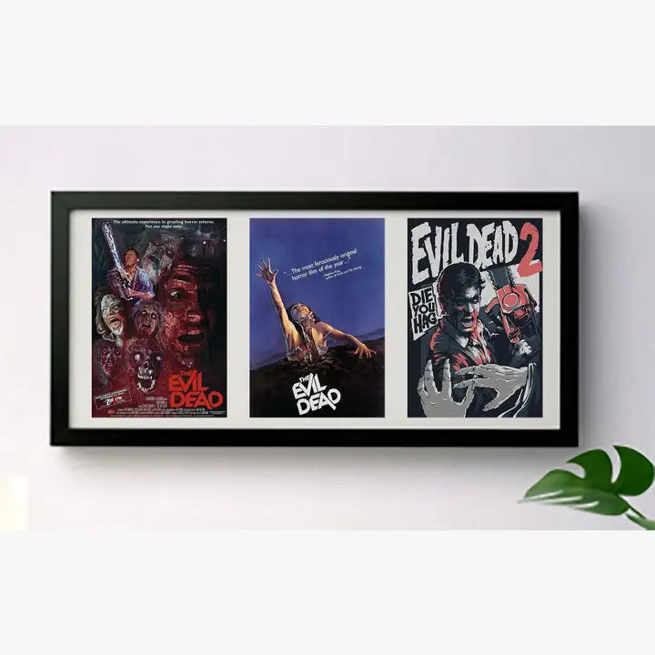 Evil Dead Horror 3-Panel Exhibition Quality Deep Framed Picture Display
