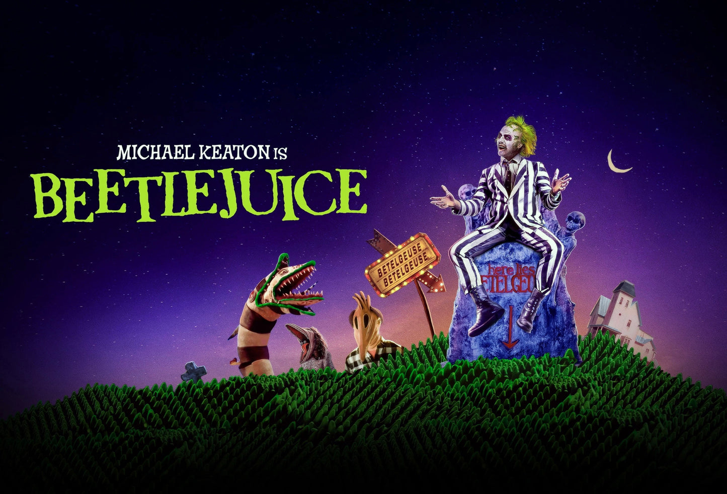 Beetlejuice Metal Signs A5 Framed Assorted