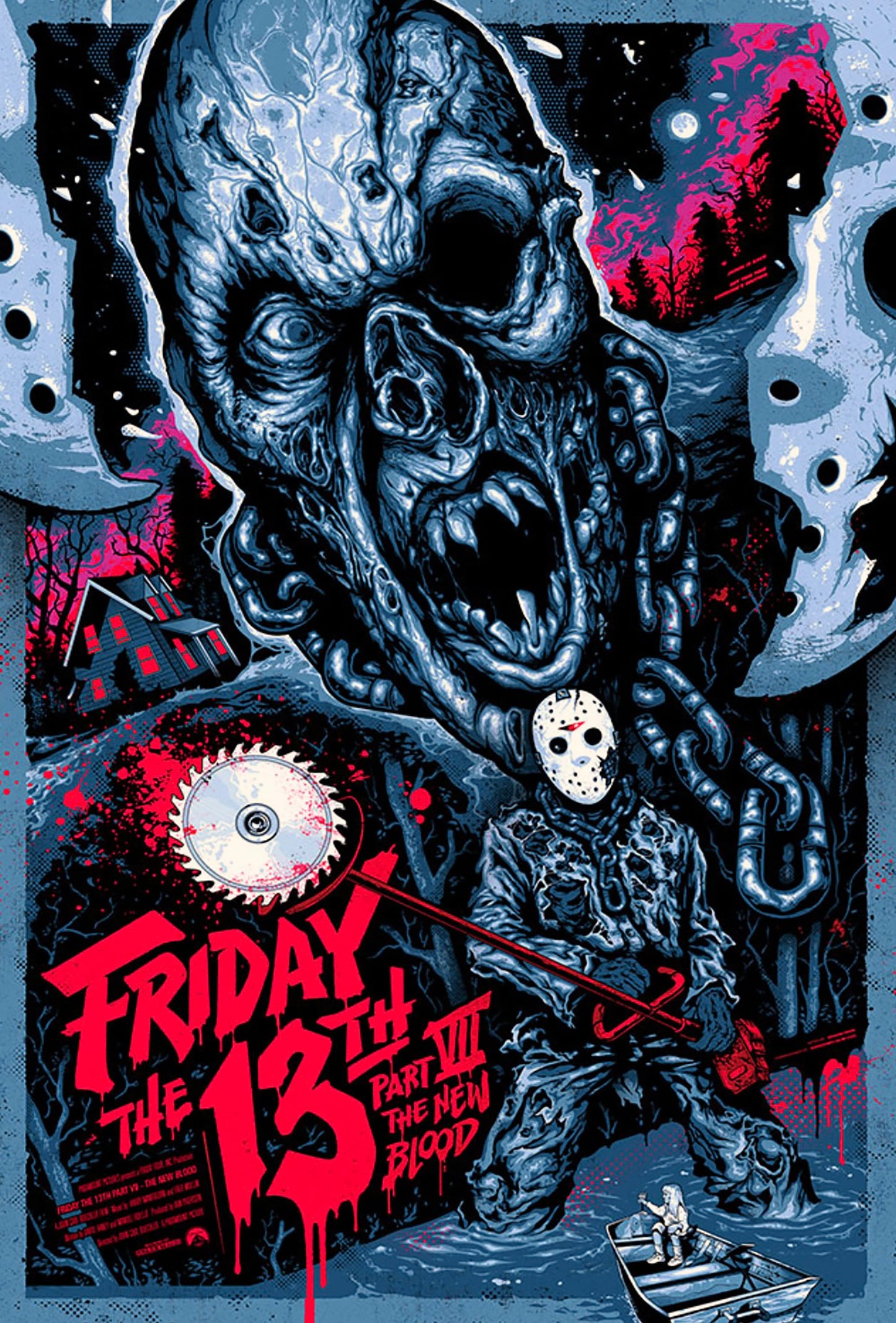 Friday the 13th Metal Signs A5 Framed Assorted