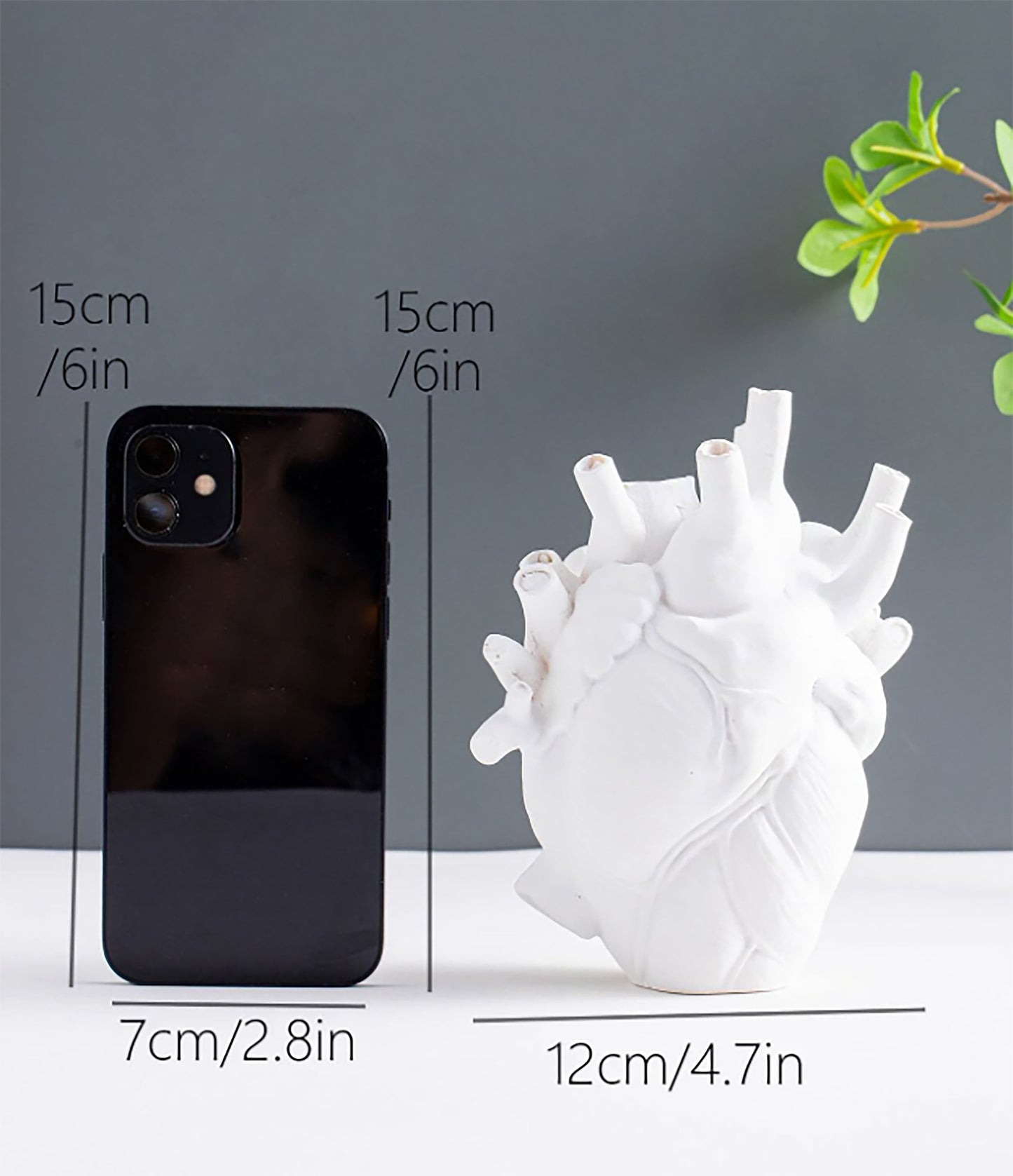 Anatomical Heart-Shaped Resin Vase (Vase Only)