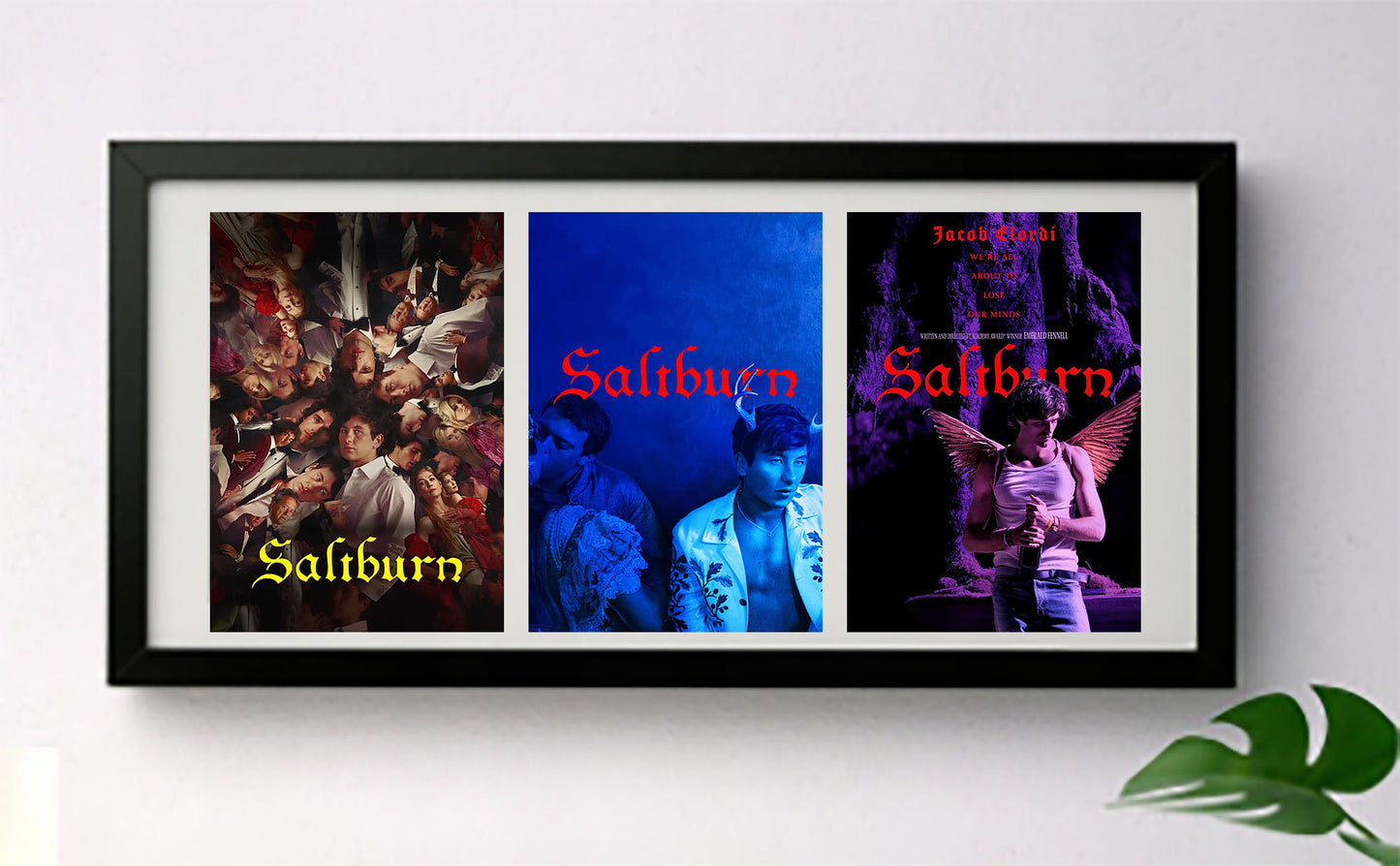 Saltburn Horror 3-Panel Exhibition Quality Deep Framed Picture Display