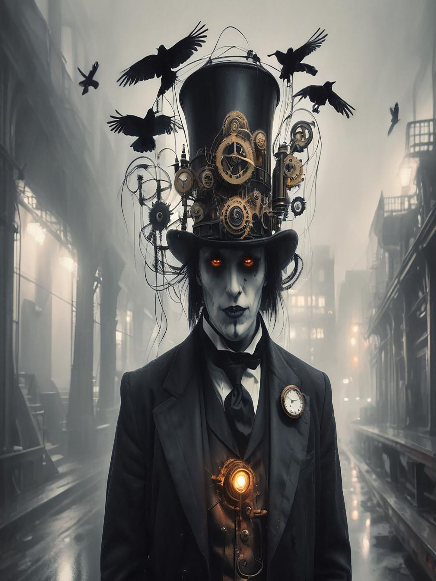 Goth Themed Sublimation Poster Print (Gloss Finish) Aluminium Metal Sign - Framed