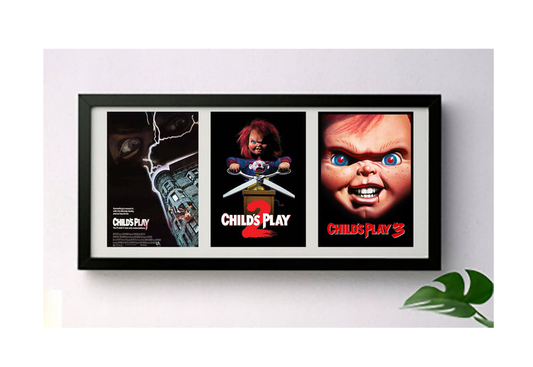 Horror-Themed 3-Panel Deep Framed Picture Displays