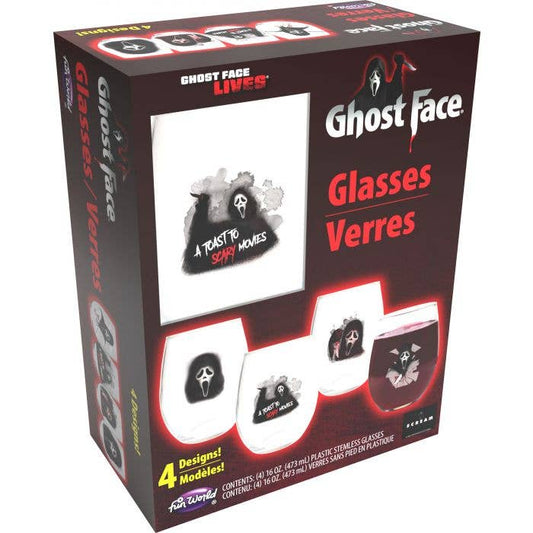 Ghost Face® Wine Tumbler Set/4