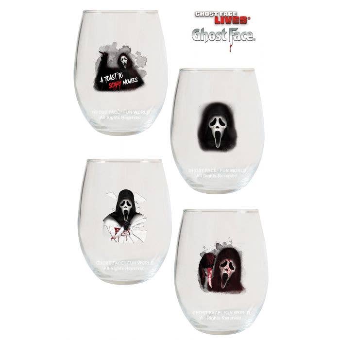 Ghost Face® Wine Tumbler Set/4