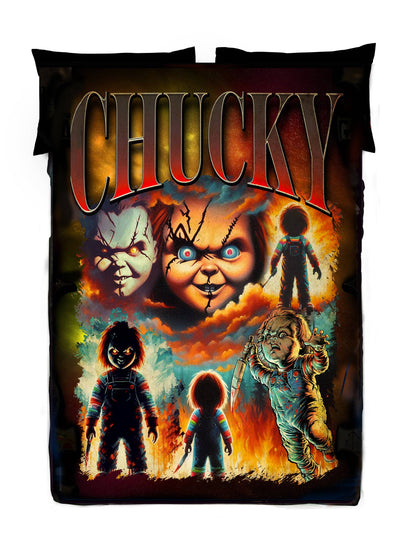 Wild Star Hearts - WSH - Chucky Montage - Twin Bedspread Top Cover / Throw / Fleece
