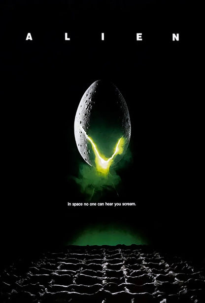 Alien Metal Sign A5 Framed