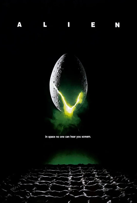 Alien Metal Sign A5 Framed