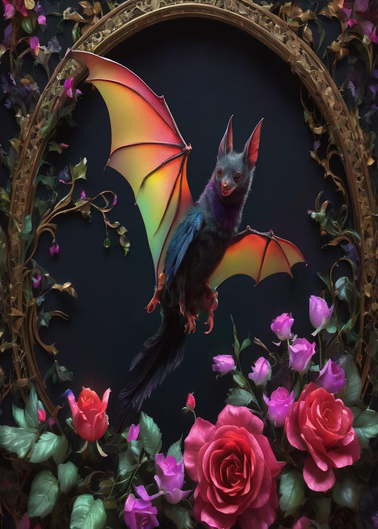 Goth Themed Sublimation Poster Print (Gloss Finish) Aluminium Metal Sign - Framed