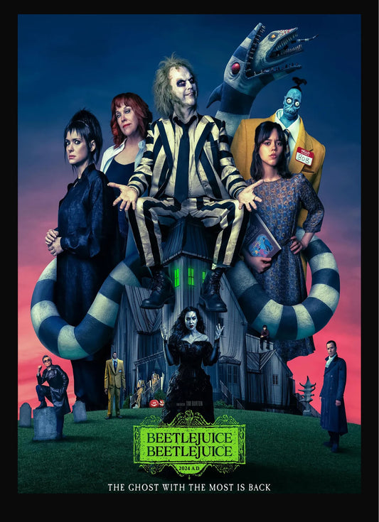 Beetlejuice Metal Signs A5 Framed Assorted