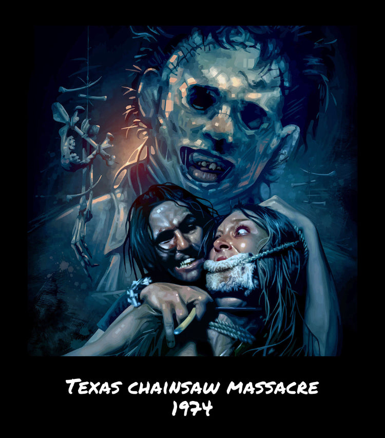 Retro Vintage Horror Movie Card Print Set