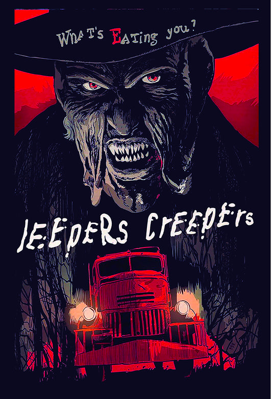 Jeepers Creepers Metal Sign A5 Framed