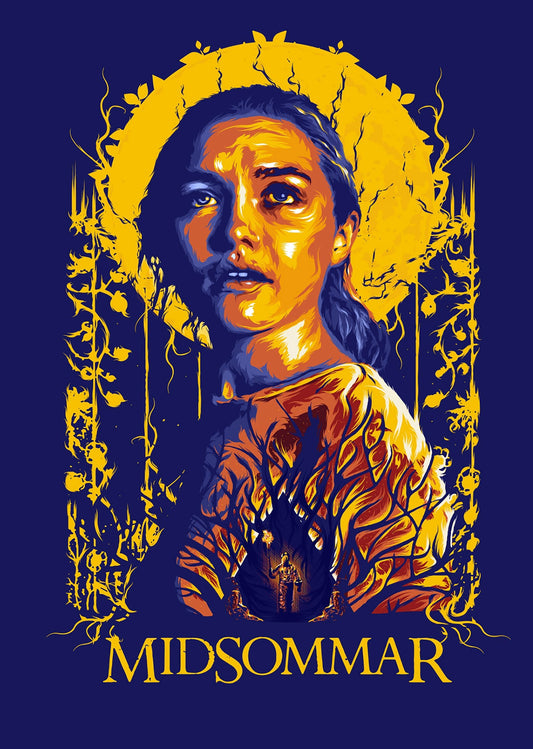 Midsommar Metal Sign Framed A5