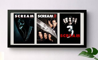 Scream 1-6 Horror 3-Panel Exhibition Quality Deep Framed Picture Displays