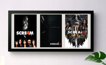 Scream 1-6 Horror 3-Panel Exhibition Quality Deep Framed Picture Displays