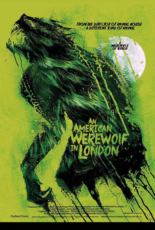 American Werewolf Metal Sign A5 Framed