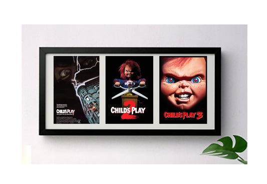Chucky Horror 3-Panel Exhibition Quality Deep Framed Picture Display