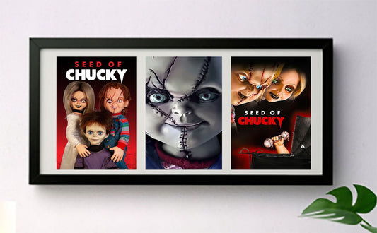 Chucky Horror 3-Panel Exhibition Quality Deep Framed Picture Display