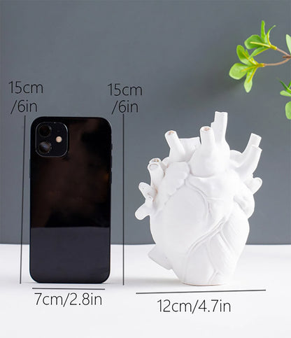 Anatomical Heart-Shaped Resin Vase (Vase Only)
