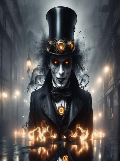Goth Themed Sublimation Poster Print (Gloss Finish) Aluminium Metal Sign - Framed